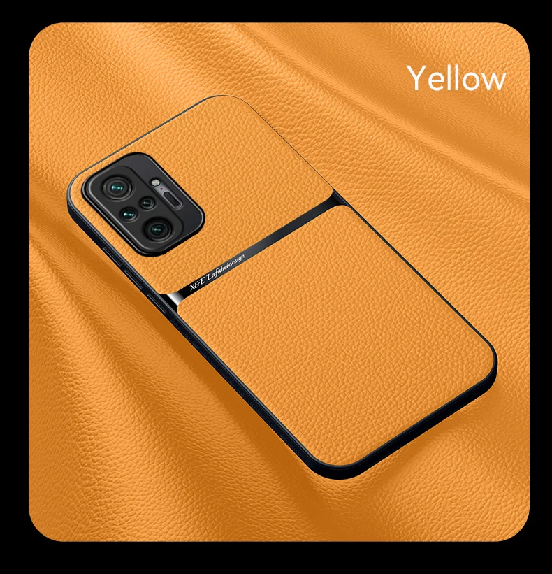 Xiaomi redmi note 10 ، 10 s ، مع لوحة معدنية ، حافظة جلدية لـ redmi note 10 pro max note 10 s ، حامل سيارة مغناطيسي