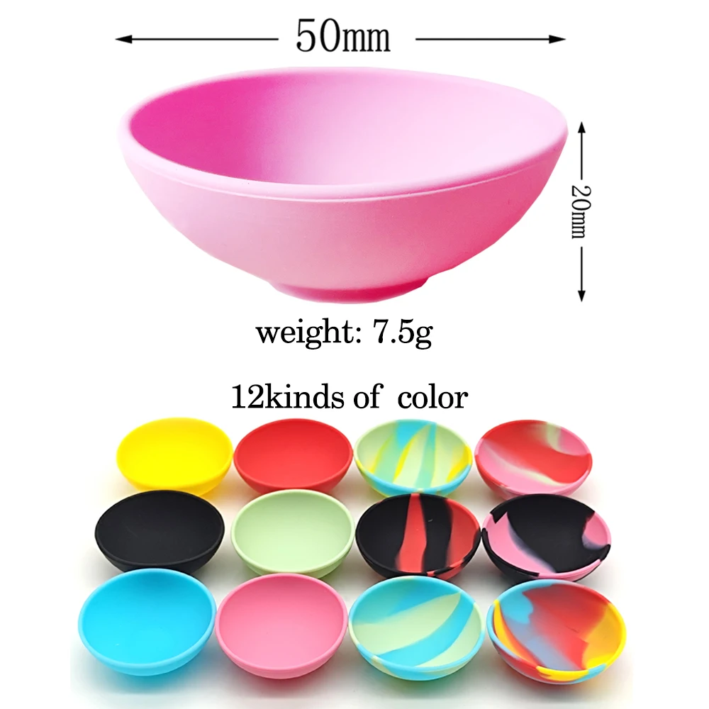 Silicone Bowl 67mm 50mm Jar Container Tobacco Herb Grinder Pipe Kitchen Storage Box Smoking Smoke Cigarette Accessories 50Pcs storage box,storage jar,herb storage container,medicine storage container,honey storage container,plastic storage bottle
