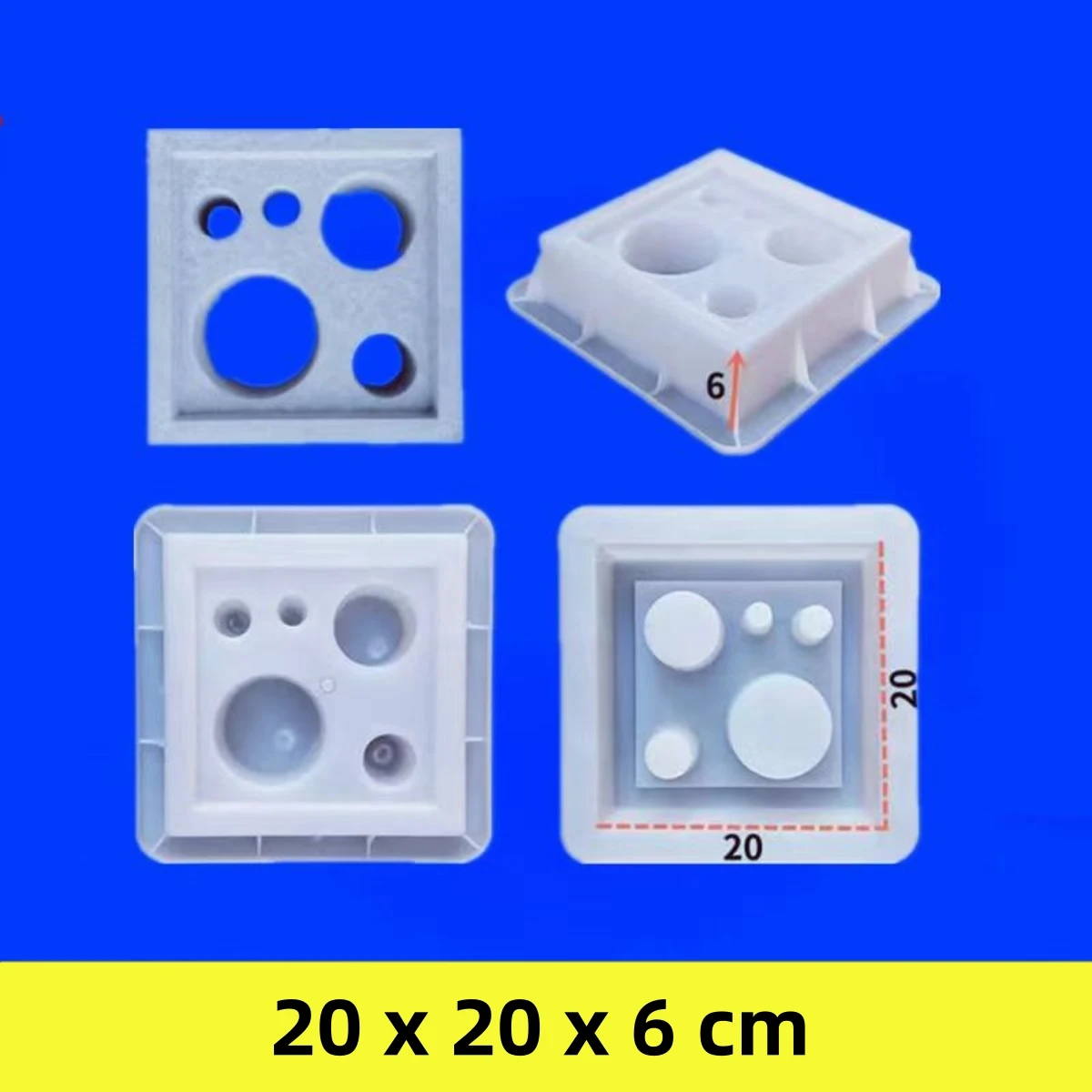 Cement Antique Hollow Brick Mold 26*20*7.3cm Carving Anti-Slip Concrete Plastic Paving Mold Cement Leveling Shovel Paving Tools concrete molds garden path molds