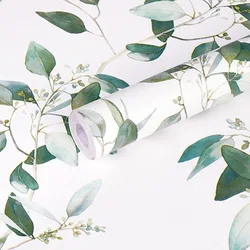 Elegant Floral Grey Peel and Stick Wallpaper - Waterproof and Removable - 45cmX100cm (Leaves)