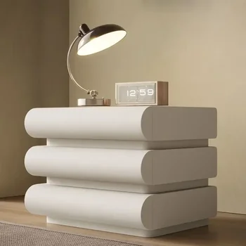 Aesthetic White Wooden Nightstands Italian Small Luxury Living Room Nightstands Drawers Cajoneras Dormitorio Nightstands Decor