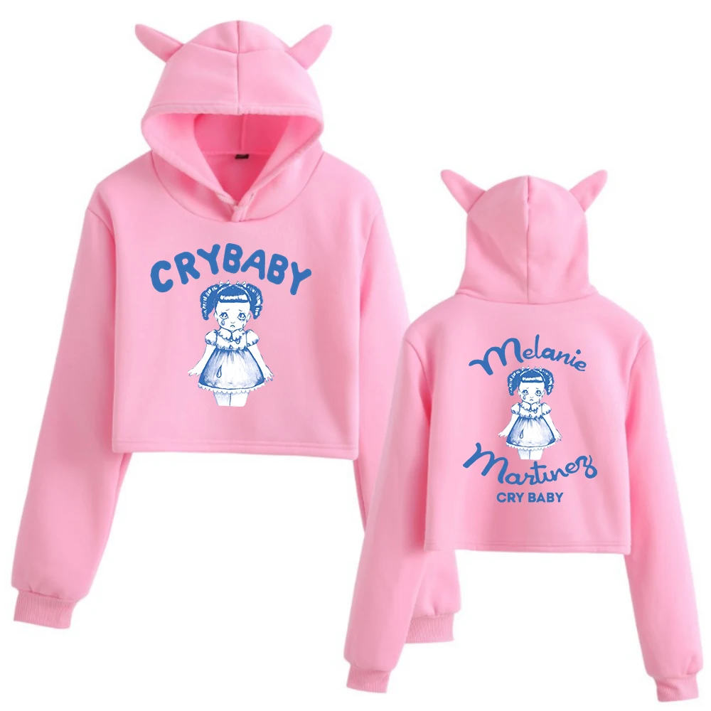 Melanie Martinez Cry Baby Crop Tops Cat Ears Sweatshirt Long