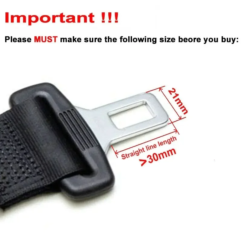 E24 Certified Camlock 21.5mm (7/8") Rigid Stem Cars Safety Seat Belt Extenders Car baby seat Clip Extension-Black Gray Beige