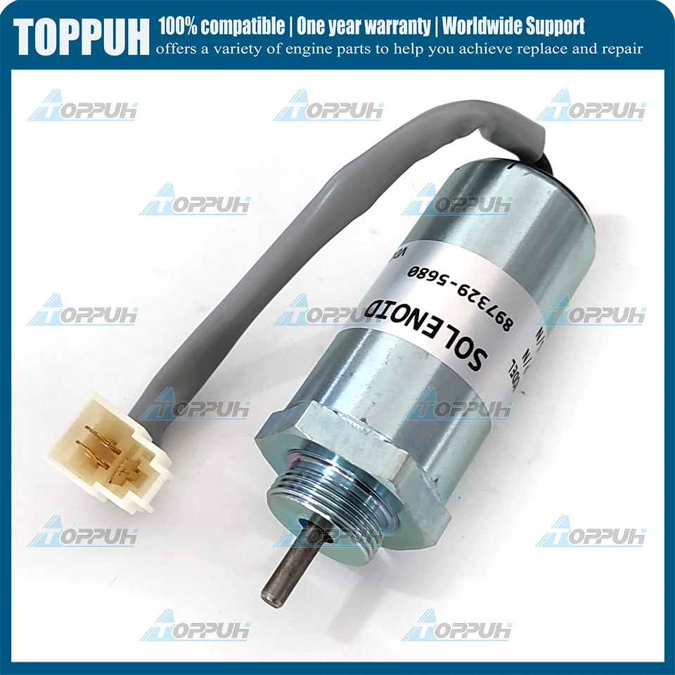 12V 897329-5680 Fuel Shut off Solenoid MV1-81 For Isuzu 3LD1 3LD2 4LE1 3LB1 4LB2 4LE2 SK75