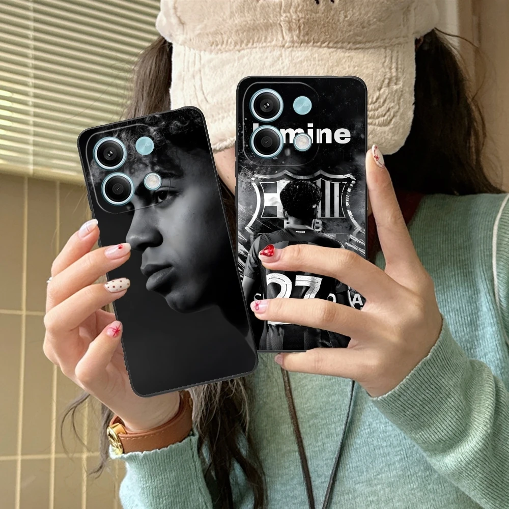 Lamine Yamal Black Soft Mobile Phone Case Cover Shell