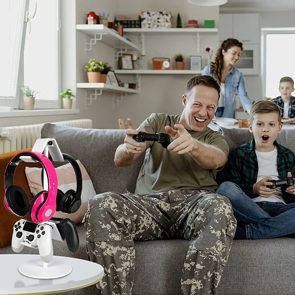 Armazenamento Rack para Sala de Jogos Acessórios Controlador Joystick Stand Suporte para Fone de Ouvido Ps5 Ps4 Xbox One Tier Controller Branco - Image 5