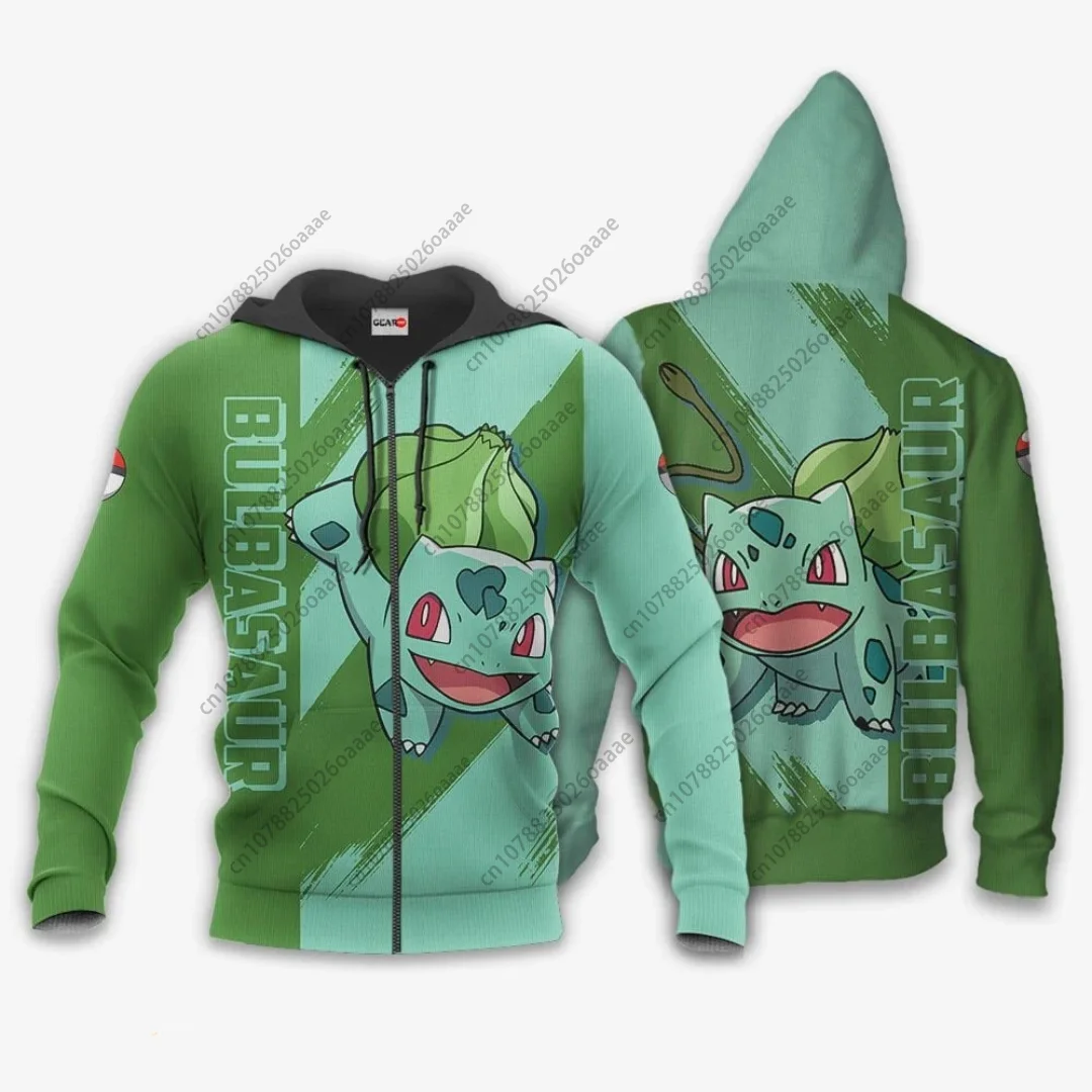 

Bulbasaur Costume 3d Print Hoodie Unisex Casual Sweatshirt Pokemon PKM Anime Zip Hoodie Harajuku Men's Women Kid Pullover Hoodie