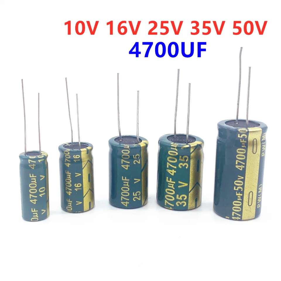 Capacitores eletrolíticos de alumínio, 2PCs, 820UF, 6800UF, 10000UF, 22000UF, 16V, 25V, 35V, 50V