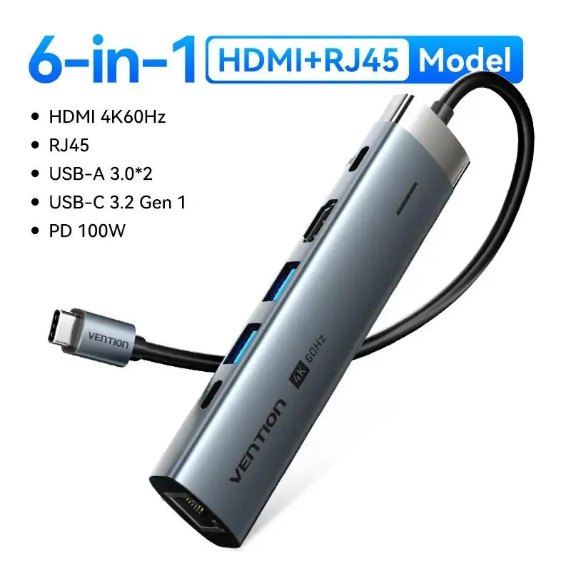 6-in-1 HDMI RJ45