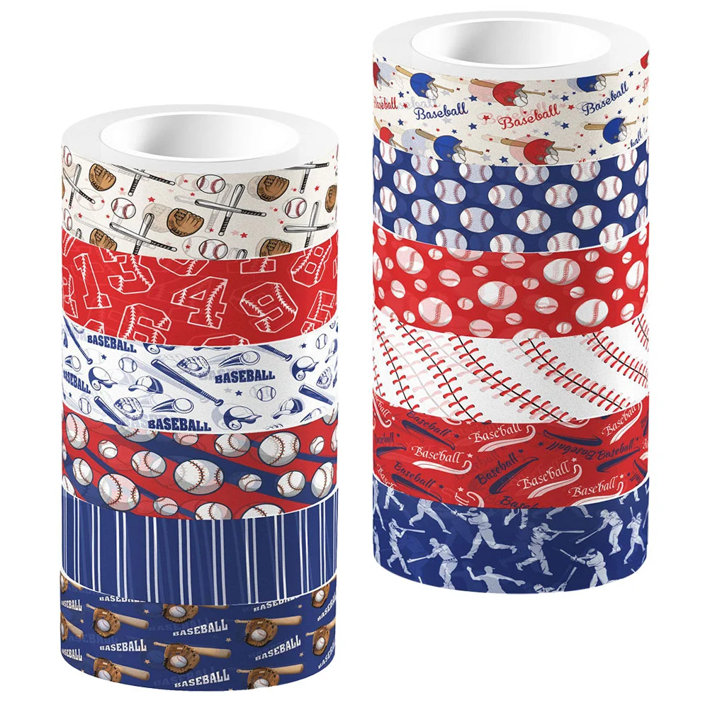 

Baseball Washi Tape 12 Rolls Sports Themed Masking Tape Decorative Gift Wrapping Paper Tape Diy Craft Scrapbook Envelope Party