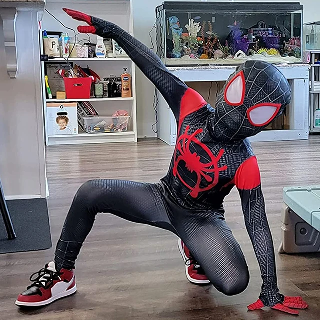 Marvel Spider Man Superhero anime Miles Morales Cosplay Costume