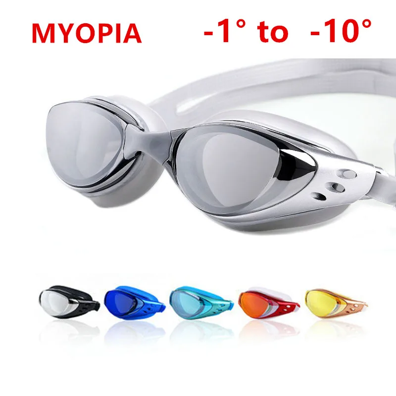 Lunettes de natation professionnelles pour myopie pour adultes, lunettes de piscine anti-buée, grand champ de vision, lunettes optiques étanches pour enfants, dioptrie