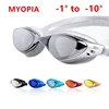 Adult Myopia Swimming Goggles Professional Pool Glasses Anti-fog Large Field of Vision Kids Optical Waterproof Eyewear Diopter