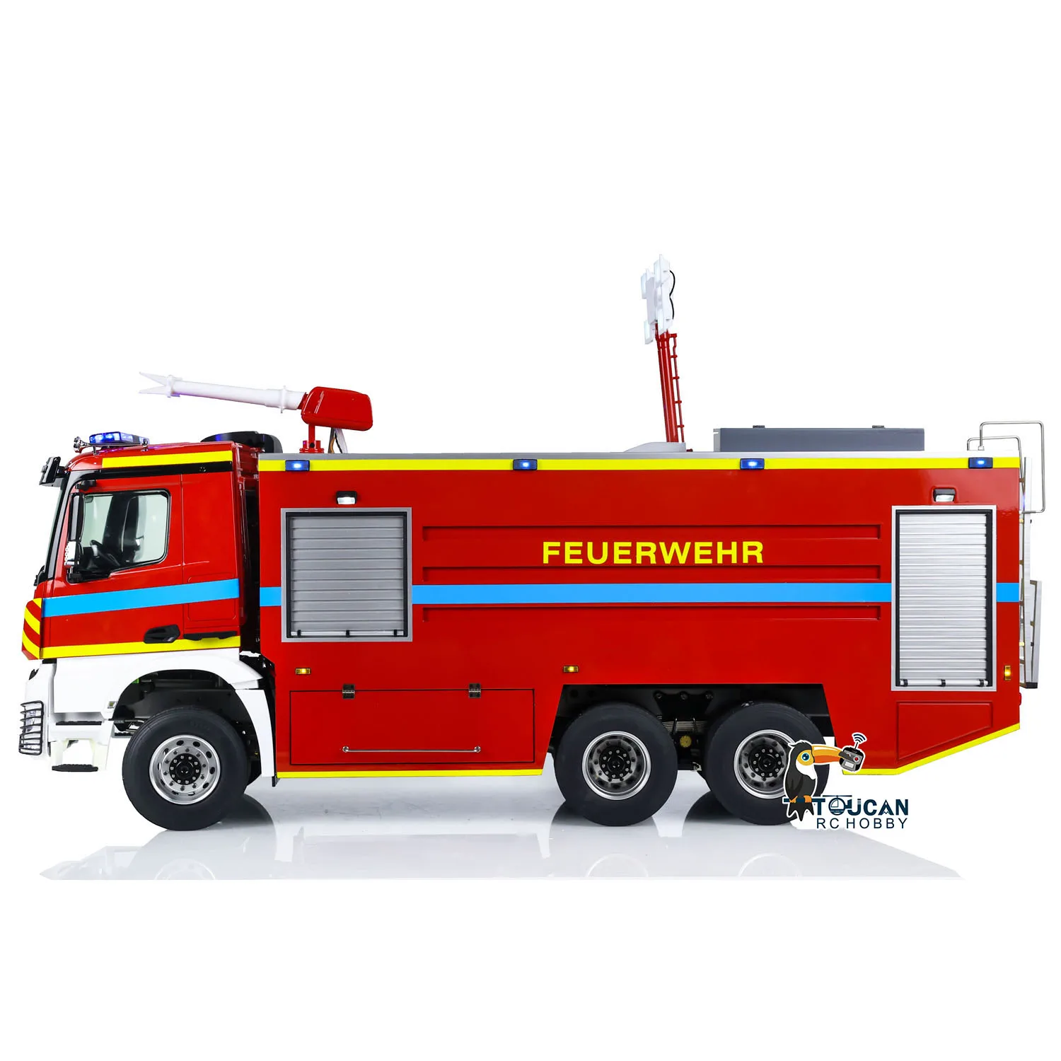 6x6 1/14 RC Fire Truck RTR Remote Control Painted Assembled Sound Light System 2-speed Transmission Vehicles Model Toy 2