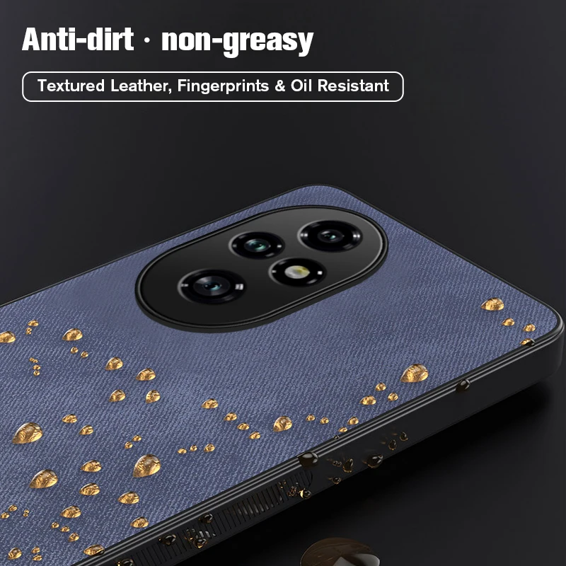 Honor200Pro Case Skin Feel Fiber Texture Leather Back Cover for Honor200 200 Pro 5G