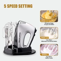 SUNATUR Hand Mixer 110-240V Blender 300W Electric Food Processor 3 in 1 Mixer Kitchen Appliances Machine Mixer for Baking 2