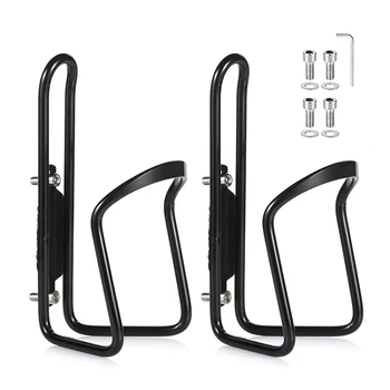 Aluminum Alloy Bicycle Water Bottle Cages, Bottle Holder, MTB Bike Drink Holders with Screws, Classic Cycling Accessories, 2Pcs