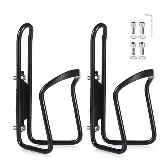 Aluminum Alloy Bicycle Water Bottle Cages, Bottle Holder, MTB Bike Drink Holders with Screws, Classic Cycling Accessories, 2Pcs Aluminum Alloy Bicycle Water Bottle Cages, Bottle Holder, MTB Bike Drink Holders with Screws, Classic Cycling Accessories, 2Pcs