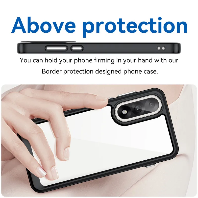 Heavy Duty Transparent Phone Cover with Anti-Drop Airbag Design