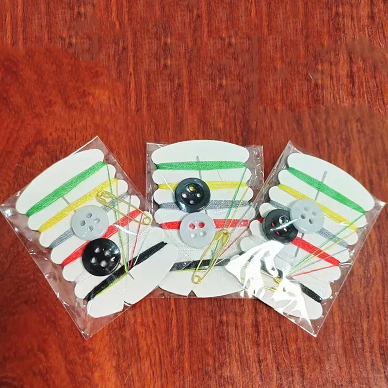 Hot Mini Portable Sewing Kit Needle Thread Button Pin Travel Household Tools Hand Sewing Bag for Travel Hotel Supplies