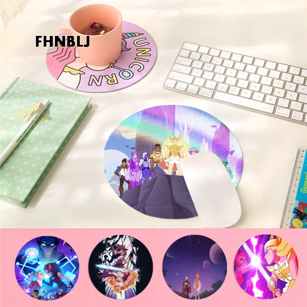 

She-Ra And The Princesses Of Power Anti-Slip Round Office Computer Desk Mat Table Keyboard Big Mouse Pad Non-slip Desktop Mat