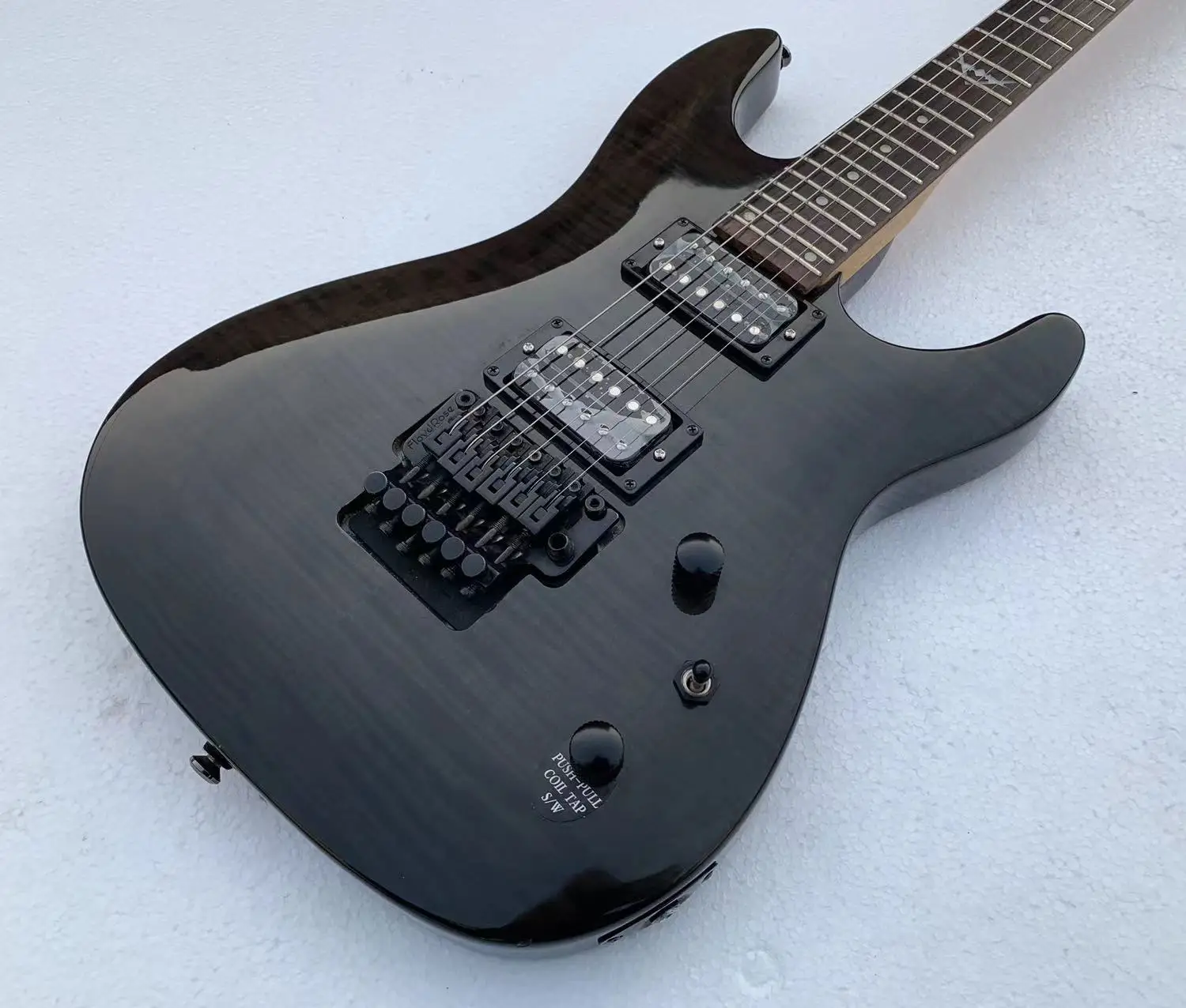 

Good D Custom 6 Strings Electric Guitar Guitarra with FL Tremolo Flame Maple Top in Stock Discount Free Shipping