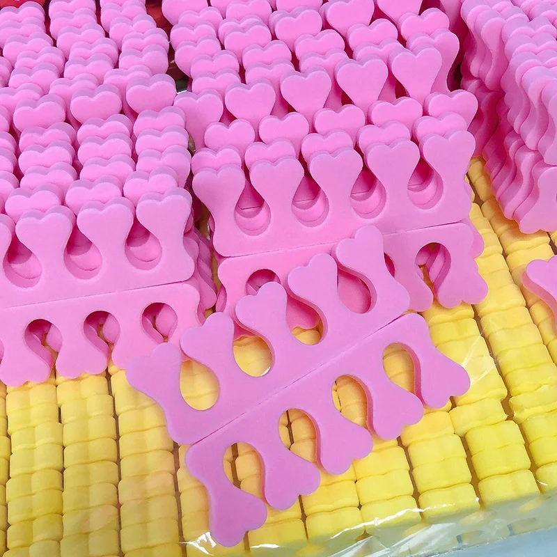 100pcs Pink Sponge Nail Art Tools-Finger & Toe Separators for Manicure & Pedicure Foot Care-Bulk
