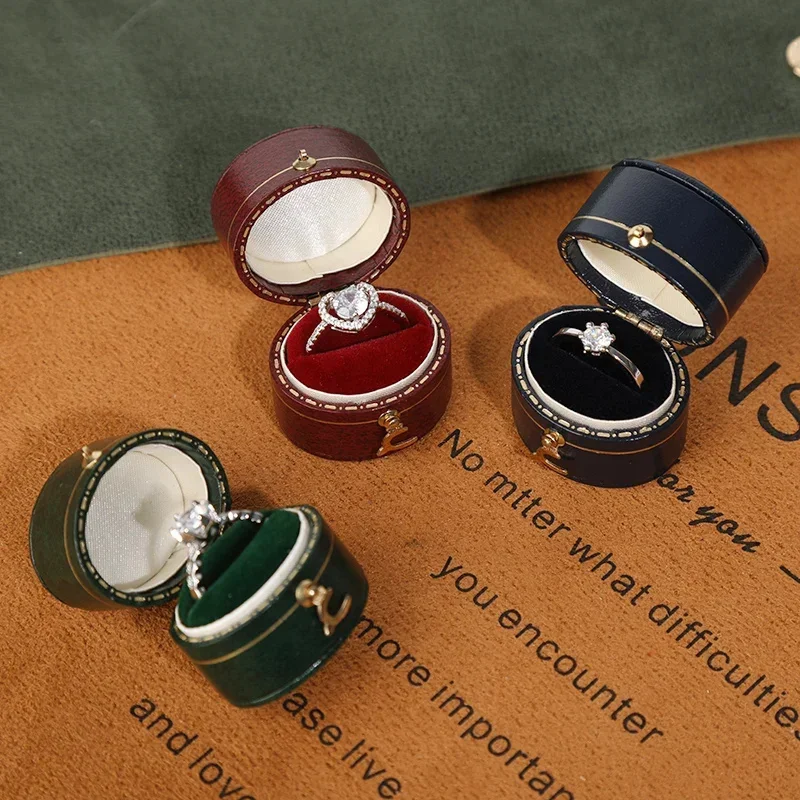 Jewelry Ring Box For Proposal Ceremony Wedding Single Slot For Women