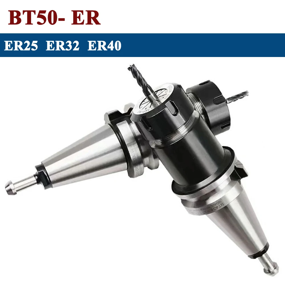 

ER32 ER40 BT50 Tool Holder ER16 ER20 ER25 ER32 ER40 100mm 200mm 300mm Keyless Collet Chuck ER Spring Collet Chuck Tool Holder