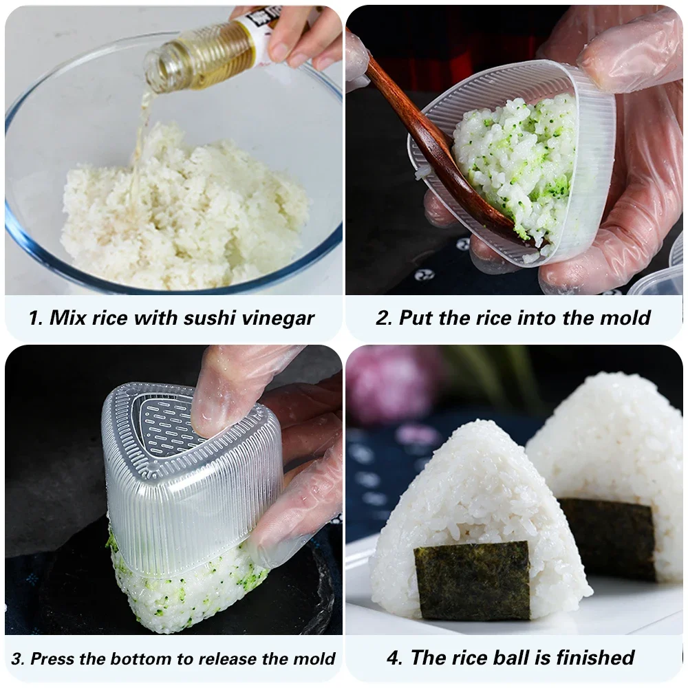 Moule à boules de riz triangulaire pour onigiri, machine à bento,  accessoires de cuisine - AliExpress