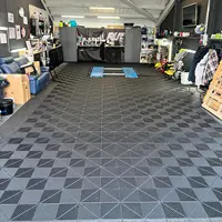 Modular Interlocking Garage Floor Tiles, Plastic Garage Flooring, Workshop, Warehouse, Car Wash Room, 100% New, Wholesale 1