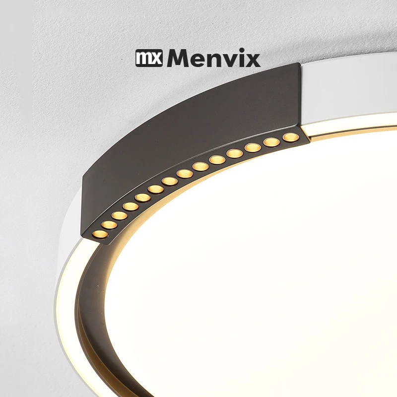 Modern LED Ceiling Lamp Bedroom Study Fixture Round White Home Art Design Indoor Decoration Living Room Lights Lustre Lighting - 4