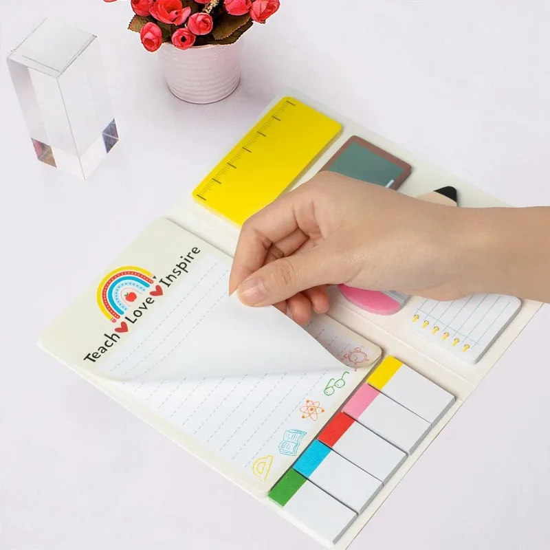 Adorable Cartoon Sticky Notes Set - Teacher's To-Do List Memo Pads