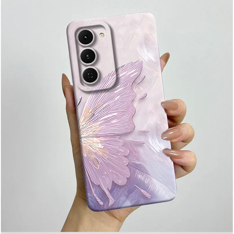 Aesthetic Flowers Slim Liquid Silicone Phone Case - Anti-Drop Protective Soft Cover