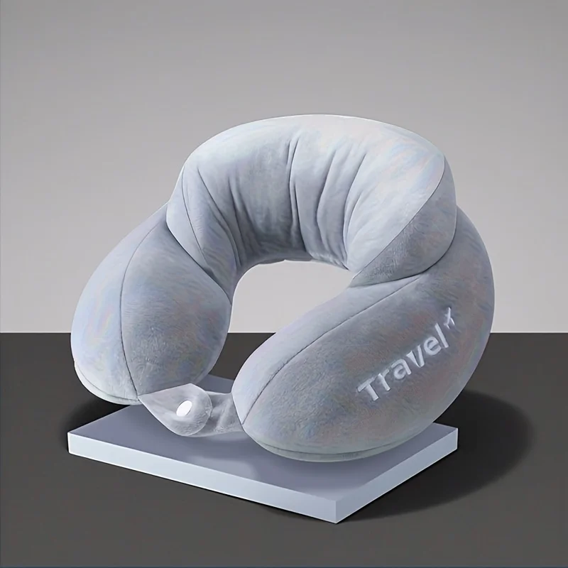 Luxurious Memory Foam Travel Neck Pillow - Ultimate Comfort and Breathability