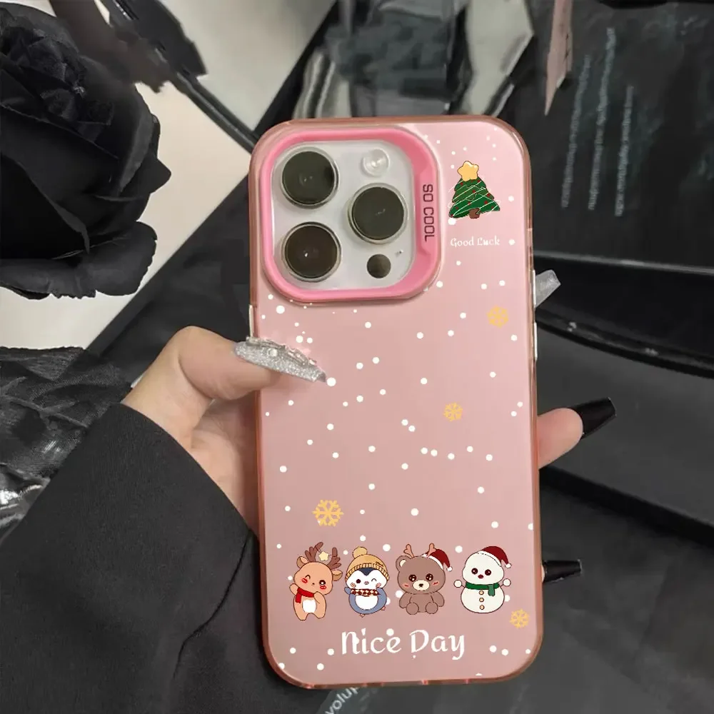 Luxury Silver IMD Fashion Christmas Pattern Phone Case Cover