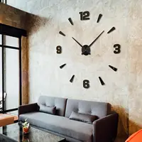 Large 3D DIY Wall Clock Giant Acrylic Mirror Clocks Frameless Big Horloge Home Decoration for Living Room Bedroom Wall Decor 1