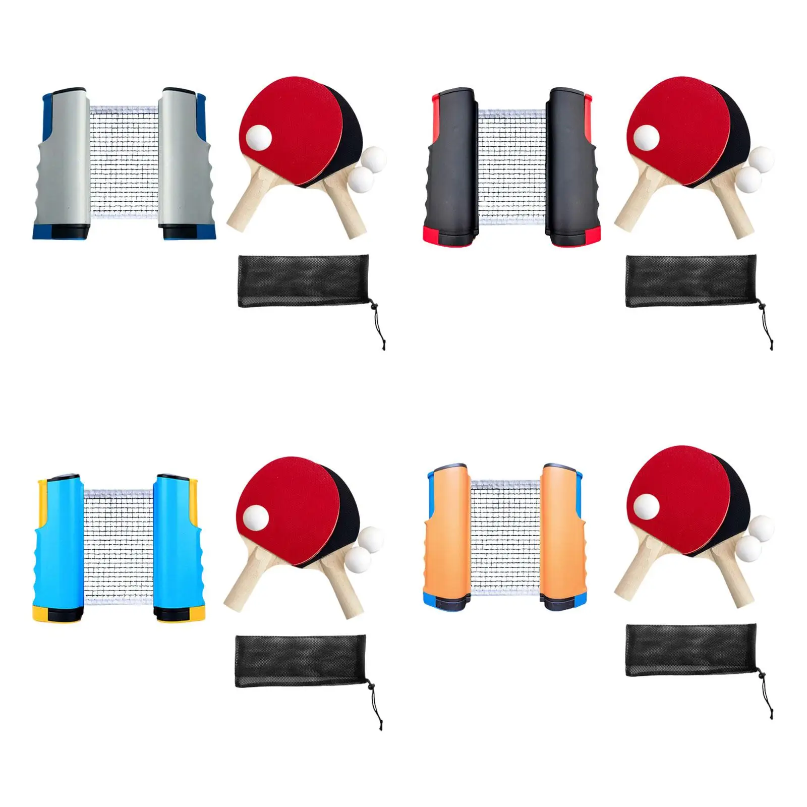 Table Tennis Paddles Set with Portable Net table tennis equipment table tennis set for Home and Travel