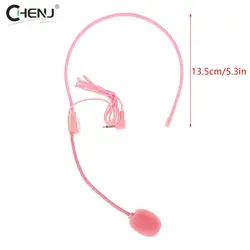 Premium Pink Headworn Wired Microphone Headset for Clear Sound Amplification (As pic)