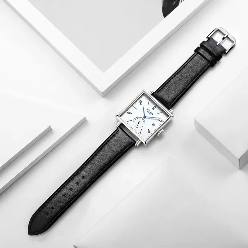 FEICE Watch for Men Luxury Simple Small Square Automatic Mechanical Watch Student Christmas Gifts Waterproof Sports Watch FM301