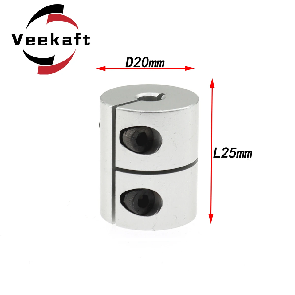 Rigid Shaft Coupler Clamp Stepper Servo Motor Coupling 3d Printer Parts 3/4/5/6/6.35/8/10 D20l25 For Creality Cr10 Ender-3 - Shaft Couplings