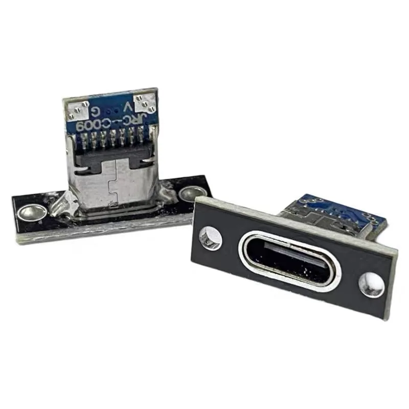 5/20개입 Type-C USB 잭 3.1 Type-C 2/4핀 암 커넥터 잭 충전 포트 USB 3.1 Type C 소켓 (고정 플레이트 포함)