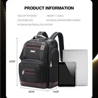 BOPAI Wholesale Men 15.6 Inch Laptop Waterproof Anti Theft Big Capacity Weekend Back Pack Business Nylon Travel Backpack 2