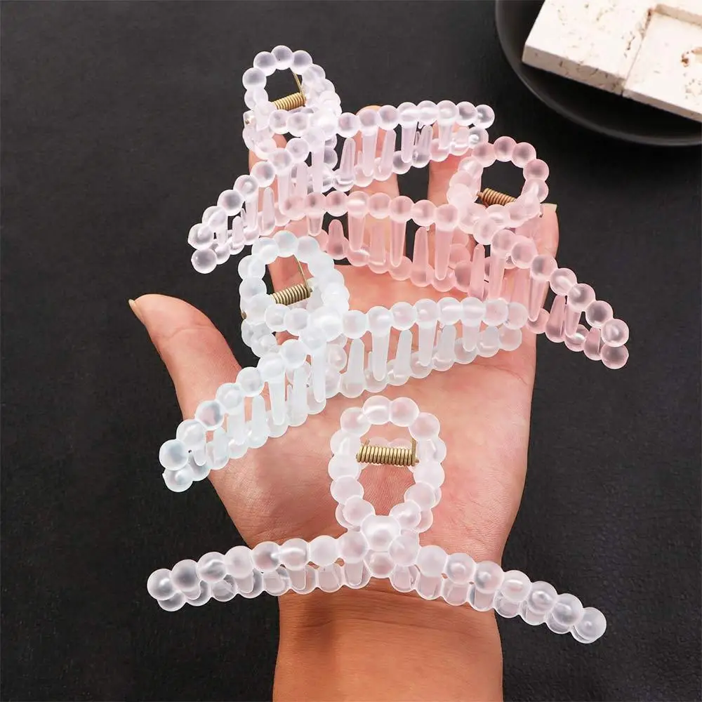 

Female Sweet Cross Acrylic Headwear Large Size Crab Clips Hair Clips Frosted Hair Claws Hair Accessories