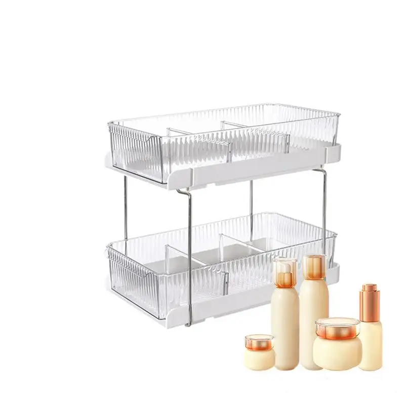 

Clear Makeup Organizing Bins Clear Container Storage Snack With Slide-out Handle Containers Box For Cabinets Pantry Closet