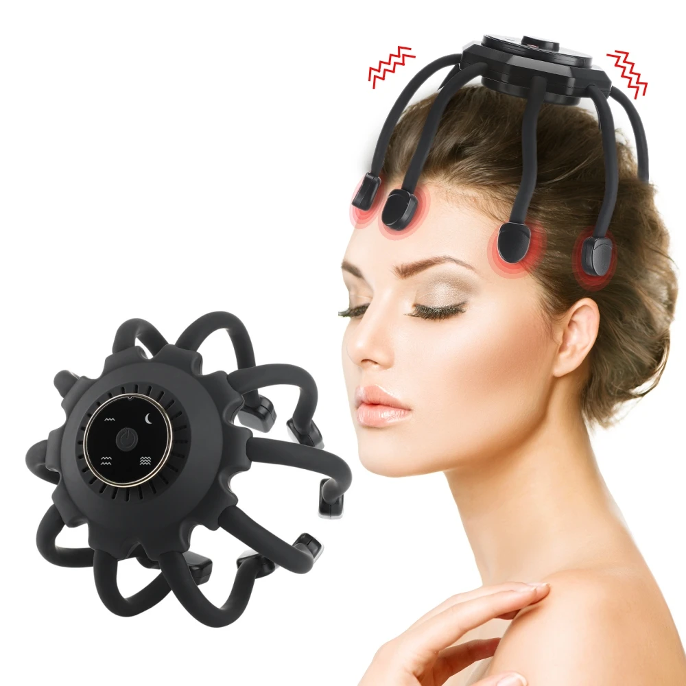 10ClawsElectricHeadMassagerWirelessConnectOctopusStressRelief