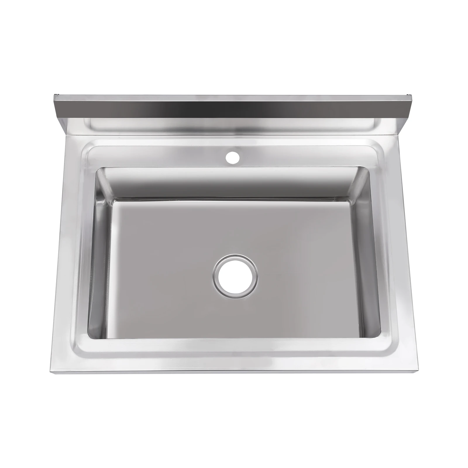 25.6x16.14x9.05 inch Freestanding Stainless Steel Commercial Sink with Single Bowl, for Garage Bar Restaurant 5