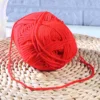 Red Milk Wool Yarn Cotton Chunky Hand Woven Crochet Knitting Wool Yarn Warm Yarn For Sweaters Hats Scarves DIY Making Craft Tool 2