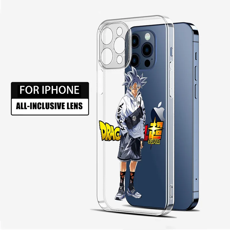 Anime Dragon Ball Goku For Apple iPhone 13 12 11 mini 8 7 6S 6 XS XR X 5 5S SE 2020 Pro Max Plus Transparent Soft Phone Case best iphone wallet case