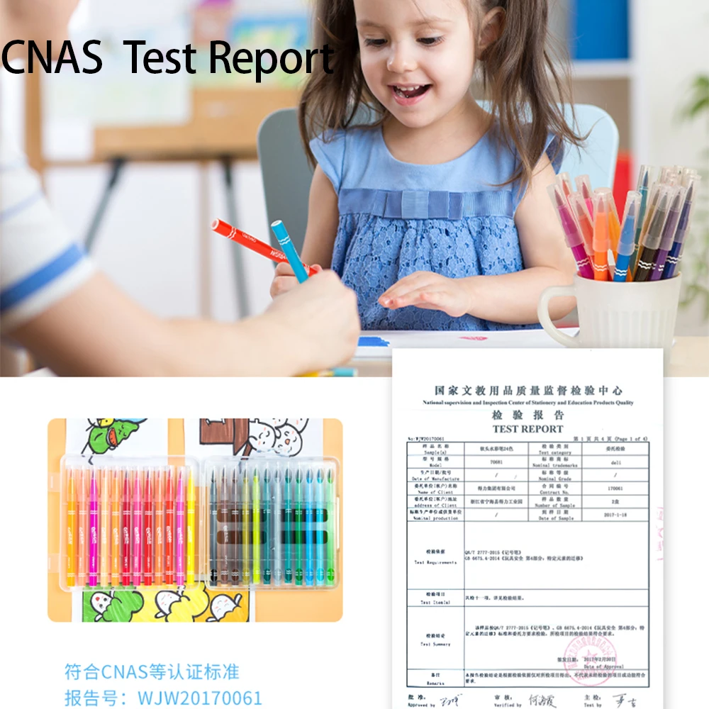 Deli 36 Colors Watercolor Pen Good Felt Pen Drawing Children DIY Marker Pen for School Stationery Supplies Students Painting 6
